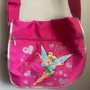 Tinkerbell Disney Tink Pink Bag Bag-pack Messenger Tinkerbella Carryall 3D NWT